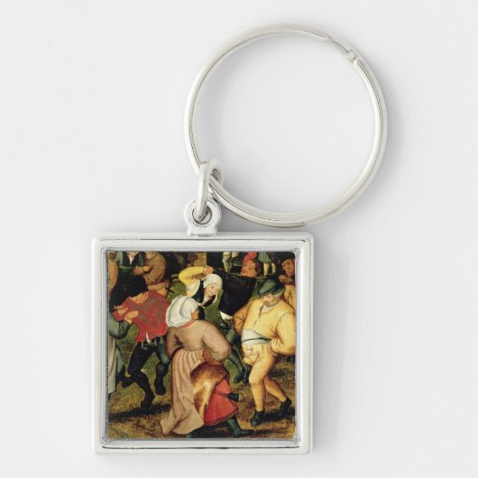 素朴な結婚式、人々の踊ることの詳細 キーホルダー (正面)