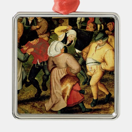 素朴な結婚式、人々の踊ることの詳細 メタルオーナメント (正面)