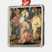 素朴な結婚式、人々の踊ることの詳細 メタルオーナメント (左)