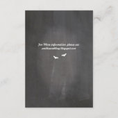 素朴な結婚披露宴はゴシック様式フレームを梳きます エンクロージャーカード (裏面)