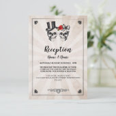 素朴な結婚披露宴はスカルの赤いバラを梳きます エンクロージャーカード (スタンド正面)