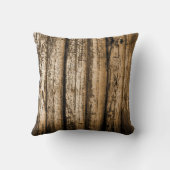 素朴な結婚祝いのフェイクな木製のパーソナライズな枕 クッション (裏面)