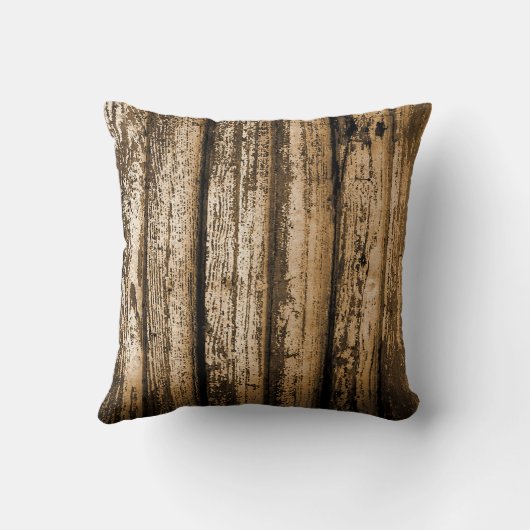 素朴な結婚祝いのフェイクな木製のパーソナライズな枕 クッション (裏面)