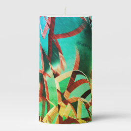 素朴な緑とアクアマリンの上に茶色の縞