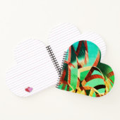 素朴な緑とアクアマリンの上に茶色の縞 ノートブック (内部)