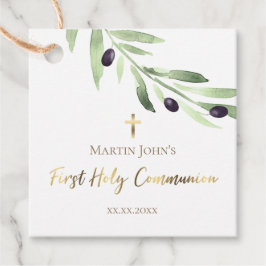 素朴な緑のオリーブの枝ファースト・コミューン フェイバータグ