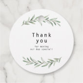 素朴な緑の書道モダン「愛を育て」 フェイバータグ (裏面)