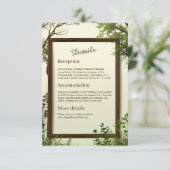 素朴な緑の木の枠結婚の エンクロージャーカード (スタンド正面)