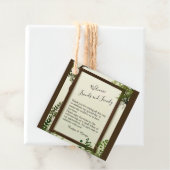 素朴な緑の木の枠結婚の フェイバータグ (インサイチュ)