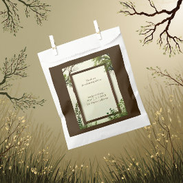 素朴な緑の木の枠結婚の フェイバーバッグ