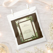 素朴な緑の木の枠結婚の フェイバーバッグ (クリップ留めされた状態)