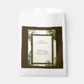 素朴な緑の木の枠結婚の フェイバーバッグ (正面)