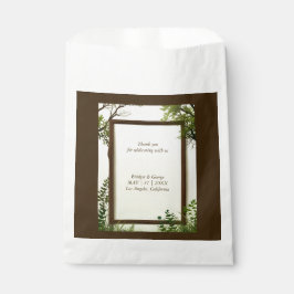 素朴な緑の木の枠結婚の フェイバーバッグ