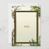 素朴な緑の木結婚の枠の日付の安全 (裏面)