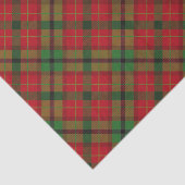 素朴な緑の赤いクリスマスの休日のタータンチェック格子縞 薄葉紙 (詳細)