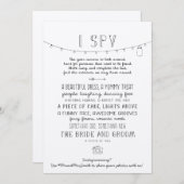 素朴な編集可能なInstagram結婚式のスパイゲーム (正面/裏面)