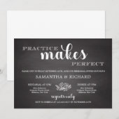 素朴な練習が完璧なリハーサルディナーを作る 招待状 (正面/裏面)