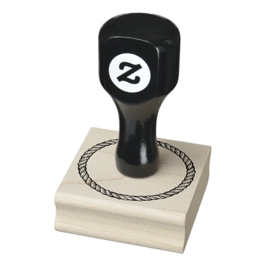 素朴な縄のシンプルな漫画サークルフレーム ラバースタンプ (スタンプ)