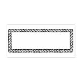 素朴な縄のシンプルな長方形1x3フレーム ラバースタンプ (インプリント)