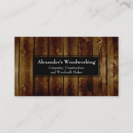 素朴な縦木は大工仕事の建築に乗ります 名刺