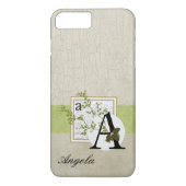 素朴な罅割れたペンキの倍のモノグラム Case-Mate iPhoneケース (裏面)