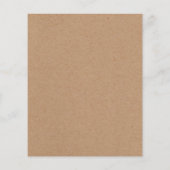 素朴な美しいひまわりクラフト植物の結婚式 チラシ (裏面)