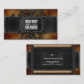 素朴な老化させた木製のヴィンテージの野生の西の名刺 名刺 (正面/裏面)