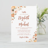 素朴な脚本の秋の結婚式 招待状 (スタンド正面)