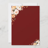 素朴な脚本の秋の結婚式 招待状 (裏面)