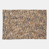 素朴な自然の小石は写真に投石します キッチンタオル (横)