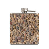 素朴な自然の小石は写真に投石します フラスク (裏面)