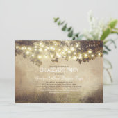 素朴な自然ツリー分岐ライト婚約パーティ 招待状 (スタンド正面)