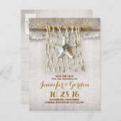 素朴な航海のビーチ日付はがきを保存 案内ポストカード (正面/裏面)