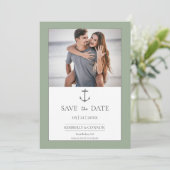 素朴な航海用アンカー セーブ・ザ・デート | サージュグリーン (スタンド正面)