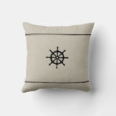 素朴な船の車輪の枕 クッション (裏面)