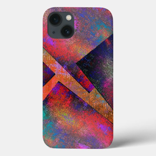 素朴な色の画像の層が不均一に配置 Case-Mate iPhoneケース (裏面)
