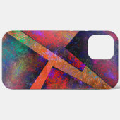 素朴な色の画像の層が不均一に配置 Case-Mate iPhoneケース (裏面 (横))