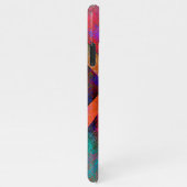 素朴な色の画像の層が不均一に配置 iPhoneケース (右側)