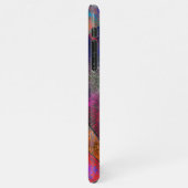 素朴な色の画像の層が不均一に配置 iPhoneケース (左側)