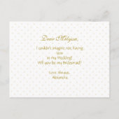 素朴な花たちと一緒に、私のウェディングパーティに来てくれる？ インビテーションポストカード (裏面)