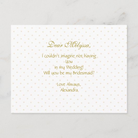 素朴な花たちと一緒に、私のウェディングパーティに来てくれる？ インビテーションポストカード (裏面)