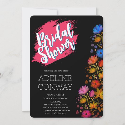 素朴な花とブライダル ドリームス 招待状 (正面)