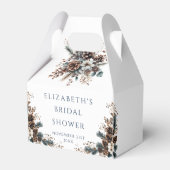 素朴な花と松ぼっくりの森のブライダルシャワー フェイバーボックス (正面サイド)