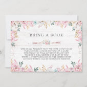 素朴な花と矢が本を持ってくる 招待状 (正面)