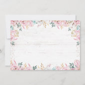 素朴な花と矢が本を持ってくる 招待状 (裏面)