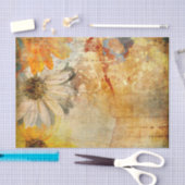 素朴な花のぼろぼろのシックなティッシュペーパー 薄葉紙 (クラフト)