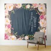 素朴な花のウェディングシャワーの背景 タペストリー (インサイチュ(横))