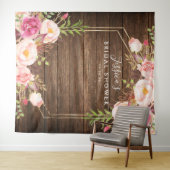 素朴な花のウェディングシャワー背景 タペストリー (インサイチュ(横))
