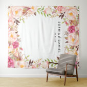 素朴な花のウェディングフォトプロップ背景 タペストリー (インサイチュ(横))