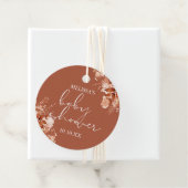 素朴な花のオータムベイビーシャワー フェイバータグ (インサイチュ)